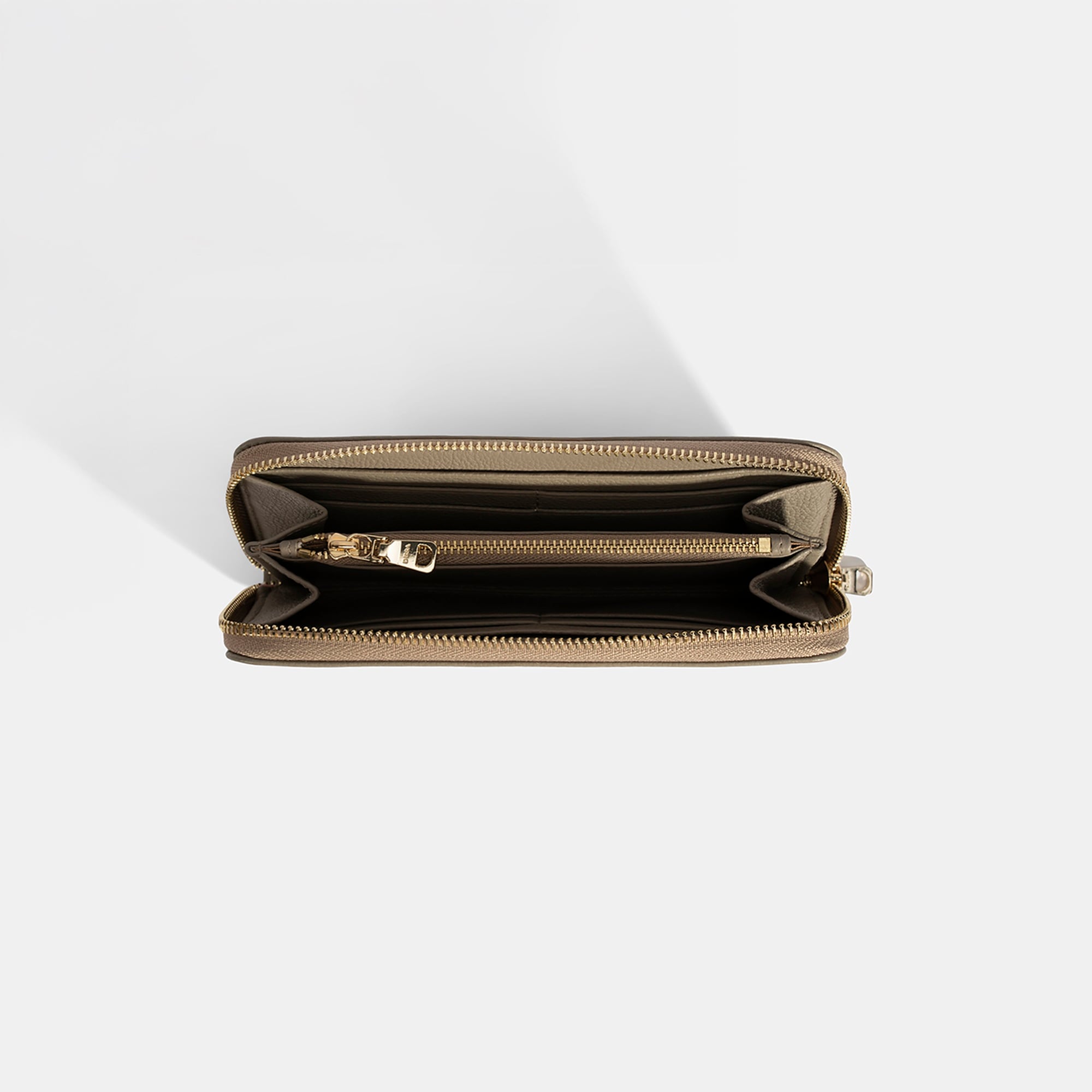 Kadın Vizon Deri Fermuarlı Cüzdan