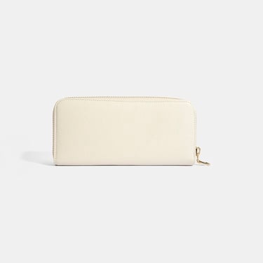  Kadın Beyaz Deri Fermuarlı Cüzdan