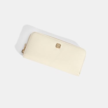  Kadın Beyaz Deri Fermuarlı Cüzdan
