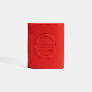  Kadın Kırmızı D Logolu Deri Cüzdan