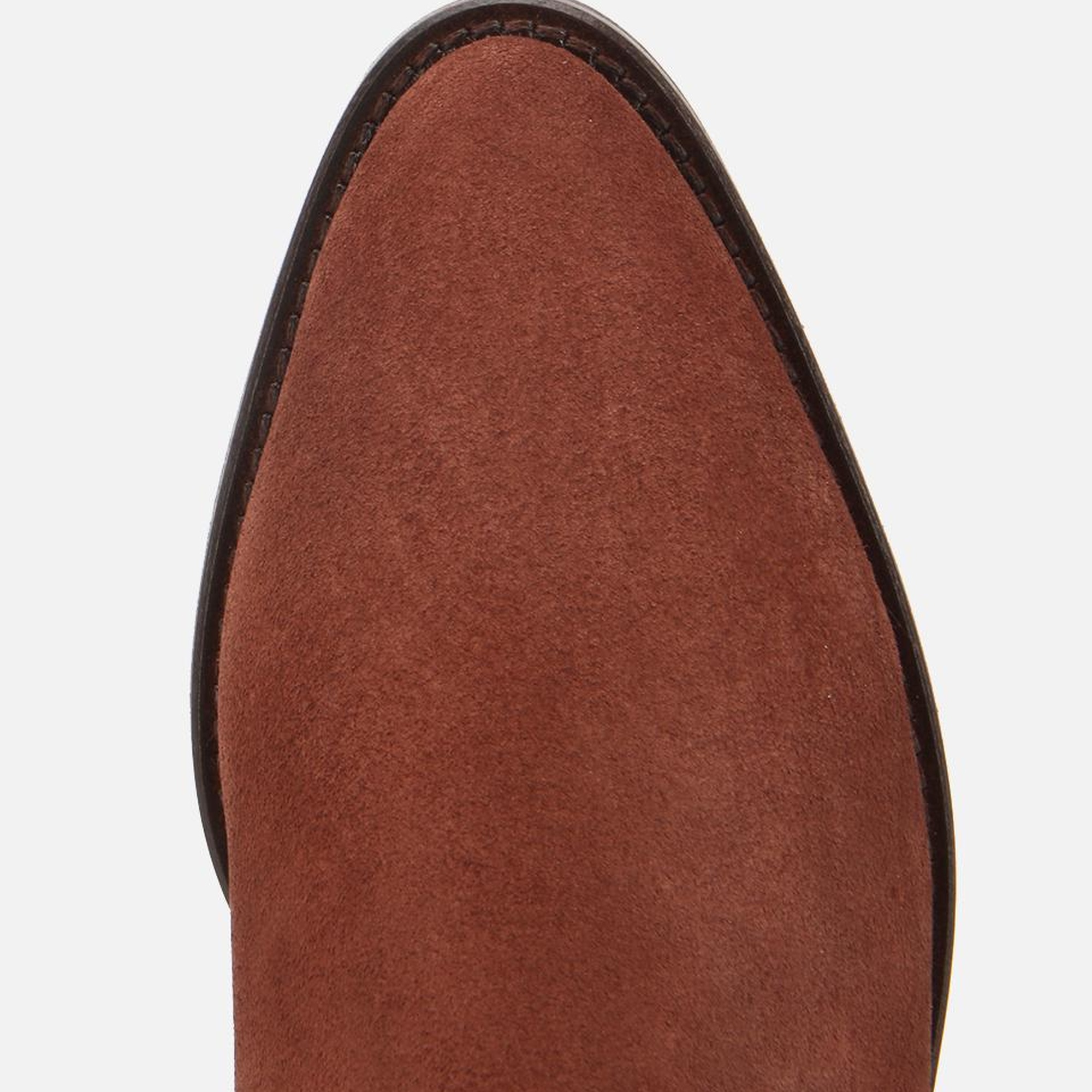 Kadın Süet Deri Taba Sivri Burunlu Lastik Detaylı Topuklu Bot