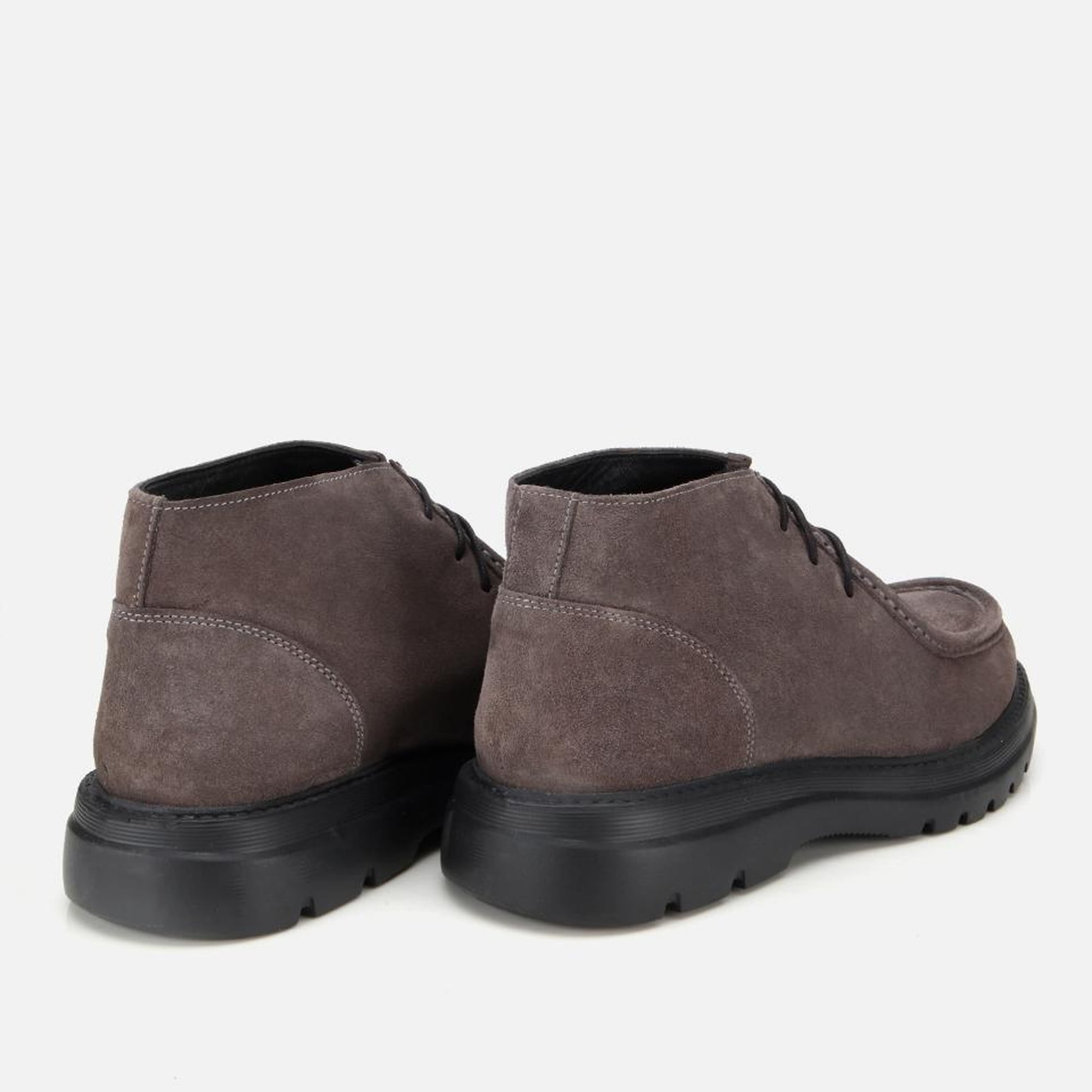 Erkek Süet Deri Gri Dikiş Detaylı Chelsea Bot