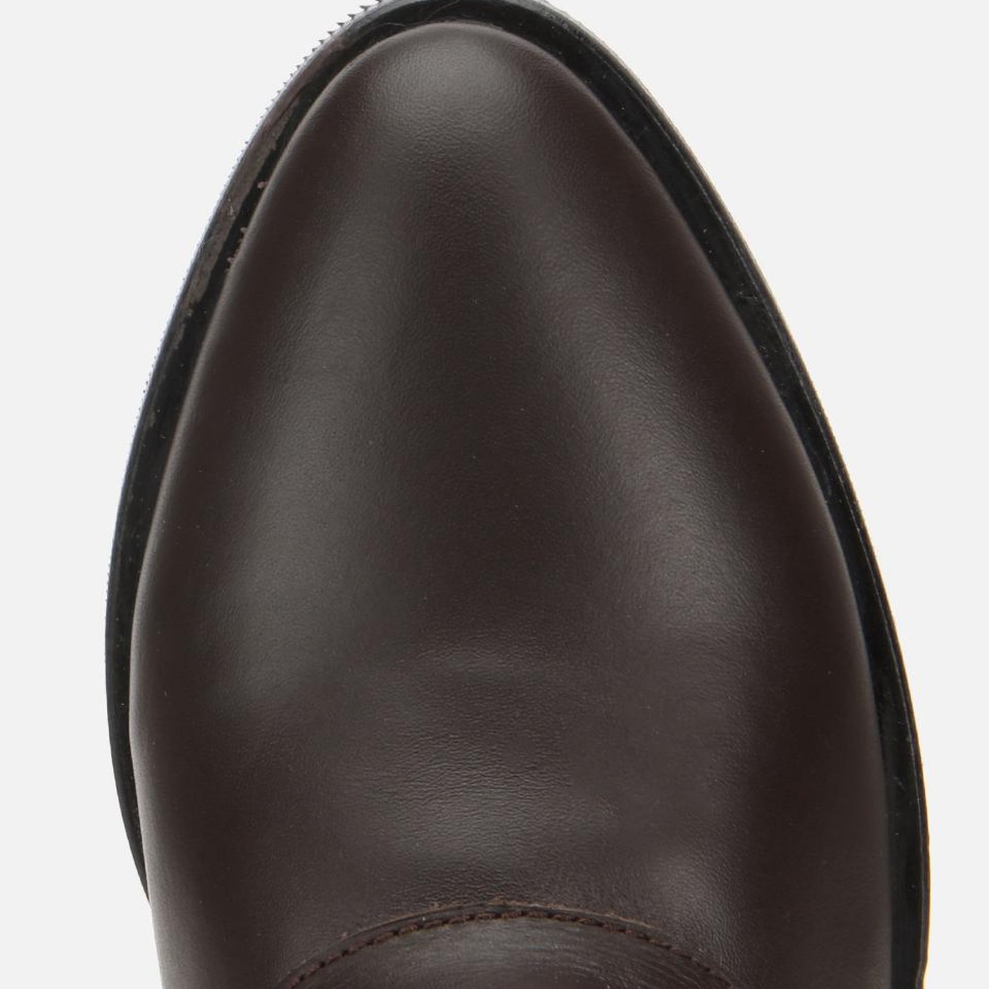 Kadın Deri Kahverengi Tokalı Kırışık Görünümlü Kovboy/Western Düz Bot