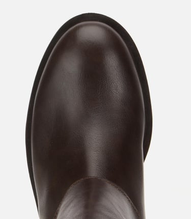  Kadın Kahverengi Tokalı Düz Çizme