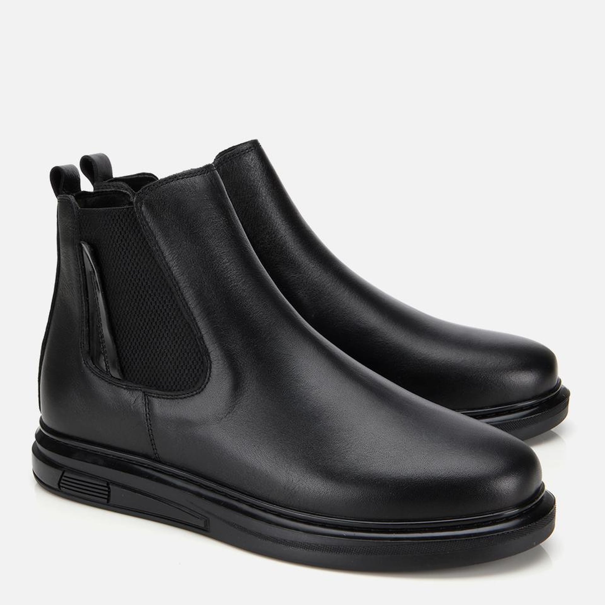 Erkek Deri Siyah Lastik Detaylı Comfort Chealsea Bot