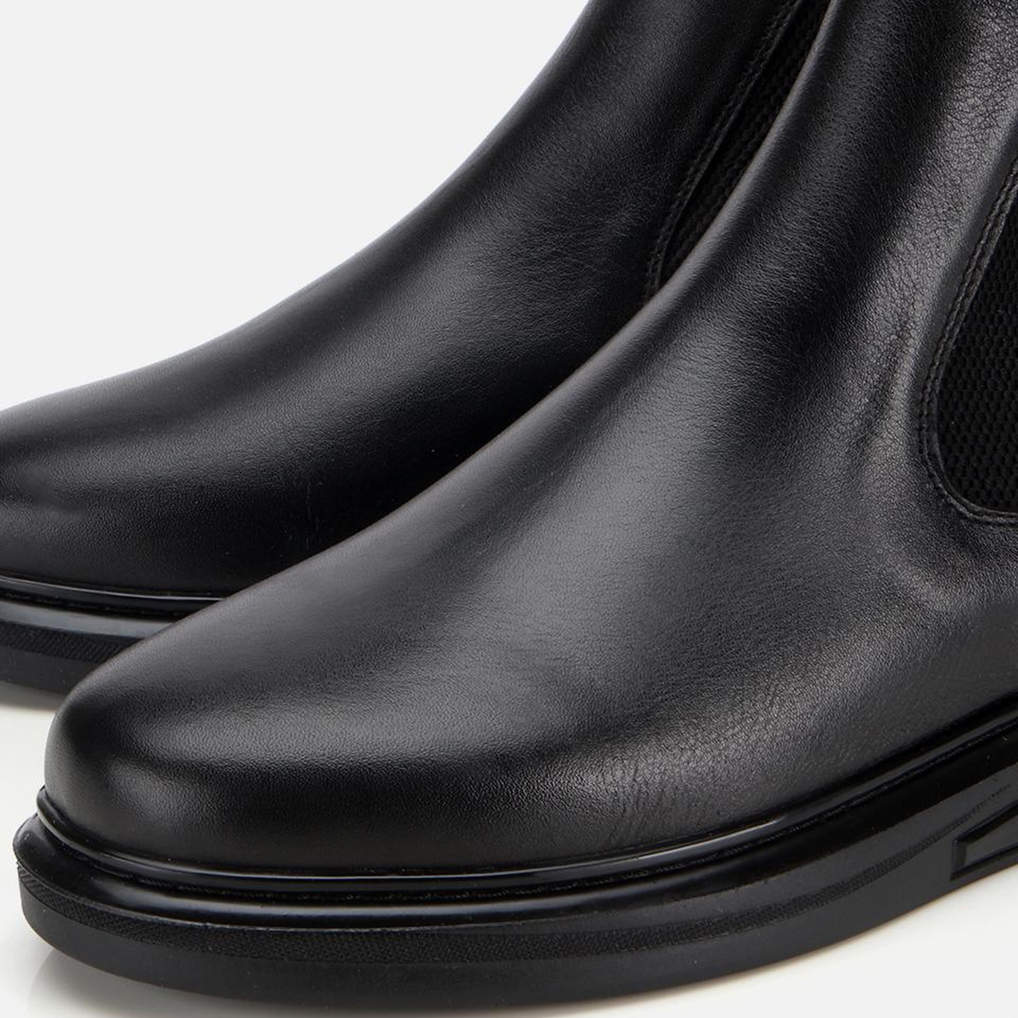 Erkek Deri Siyah Lastik Detaylı Comfort Chealsea Bot