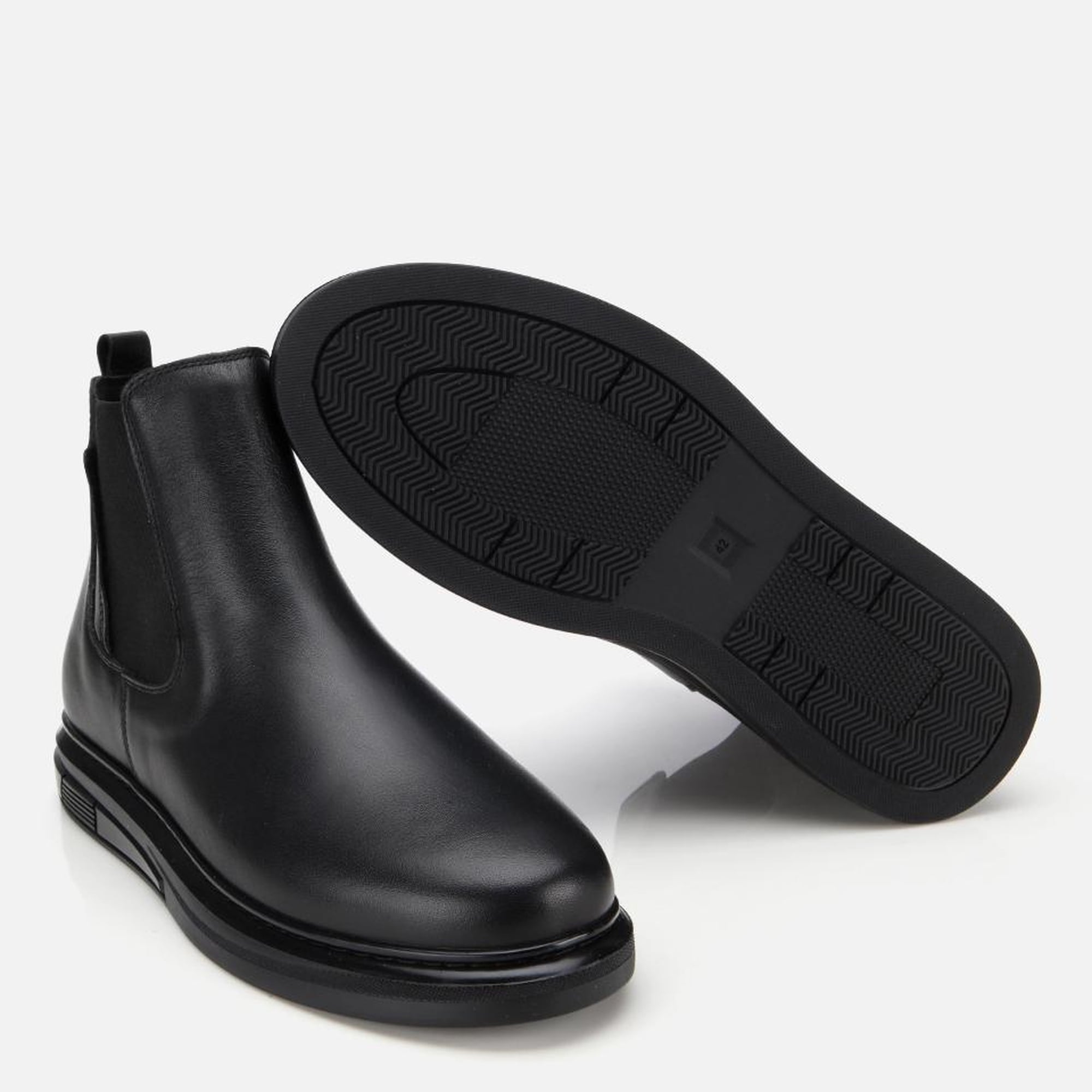 Erkek Deri Siyah Lastik Detaylı Comfort Chealsea Bot