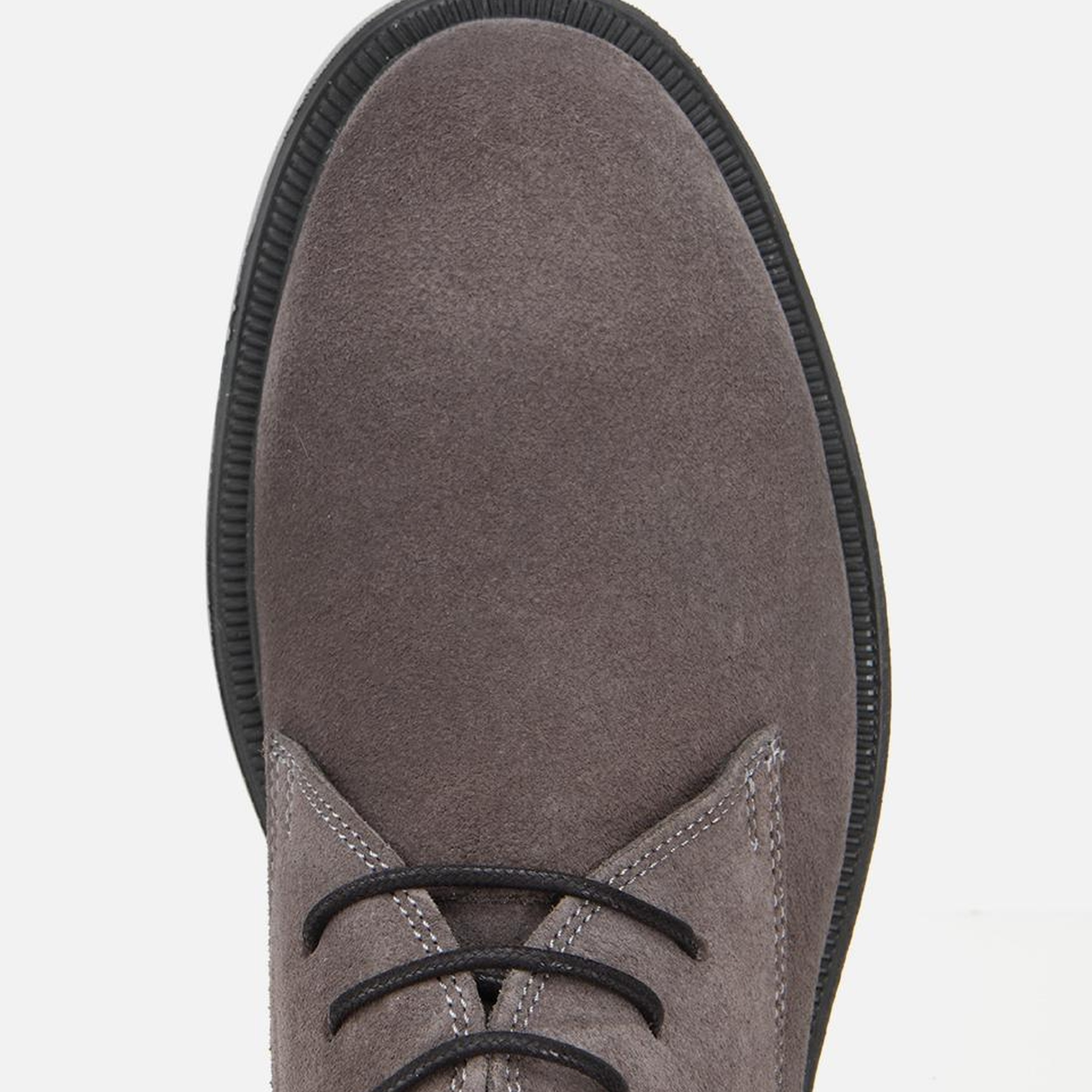 Erkek Süet Deri Gri Bağcık Detaylı Chelsea Bot