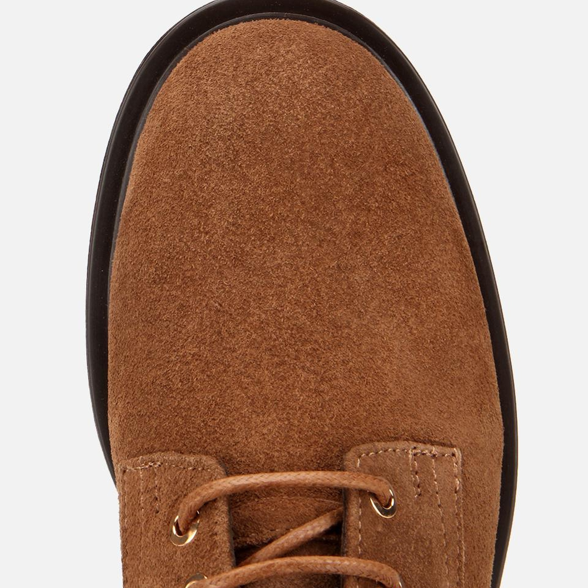 Kadın Süet Deri Taba Bağcık Detaylı Fermuarlı Düz Bot