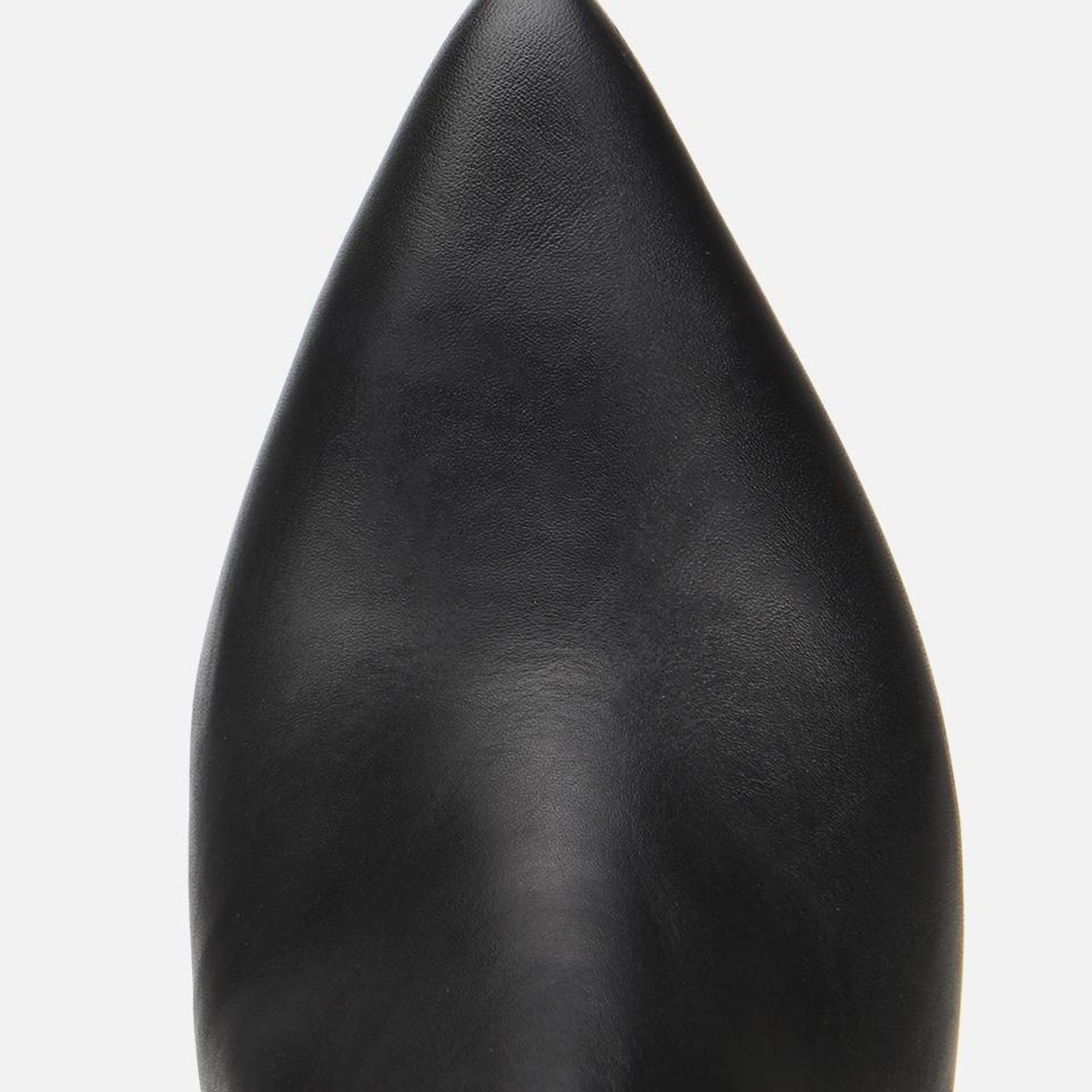 Kadın Deri Siyah Yumuşak Dokulu Lastik Detaylı Topuklu Bot