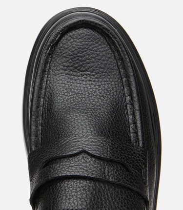  Erkek Deri Siyah Yumuşak Dokulu Klasik Loafer