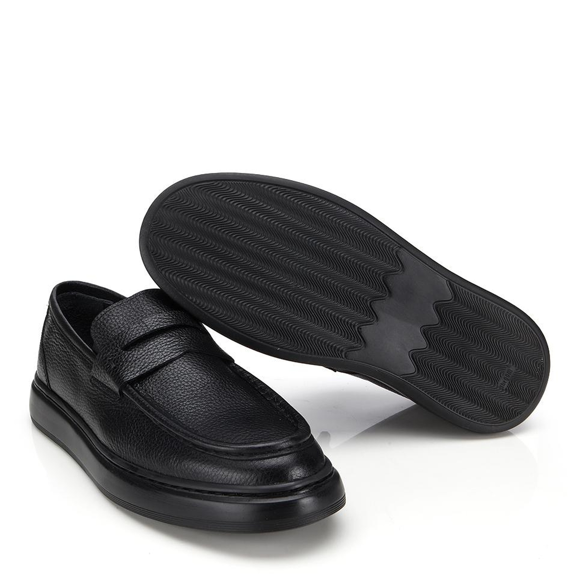 Erkek Deri Siyah Yumuşak Dokulu Klasik Loafer