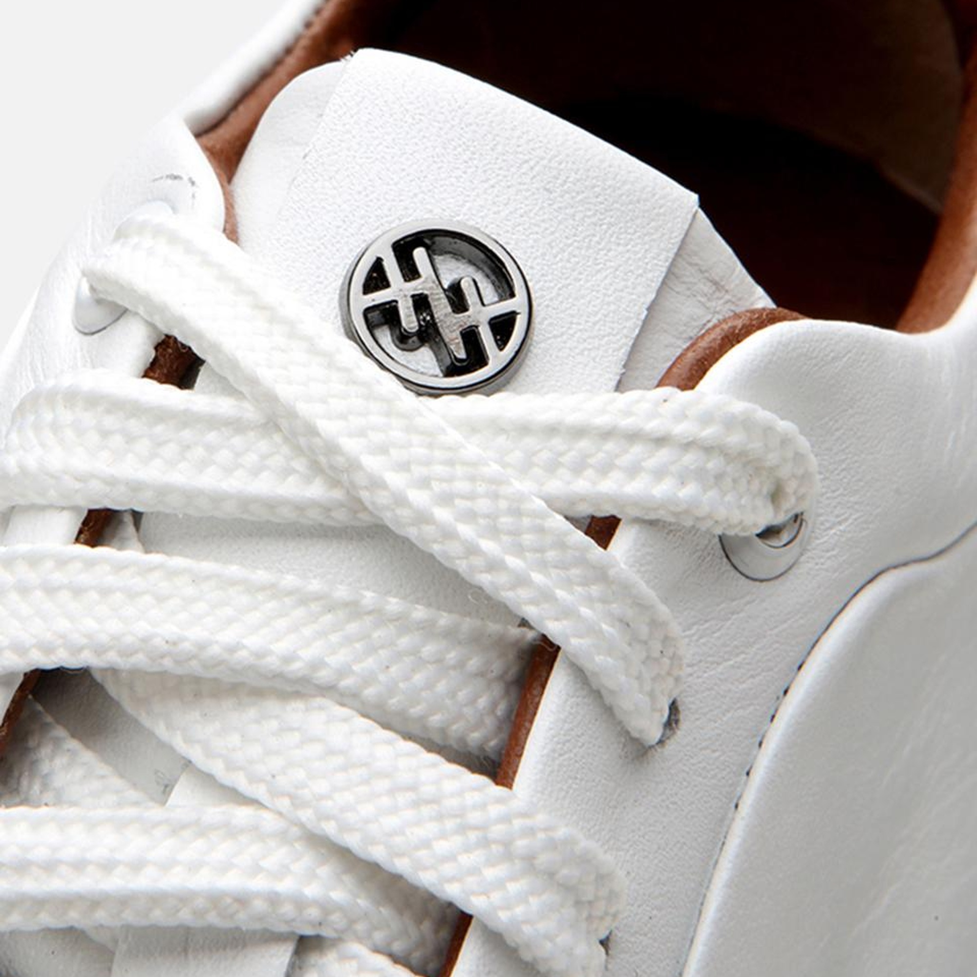 Erkek Deri Beyaz Hafif Tabanlı Spor Ayakkabı