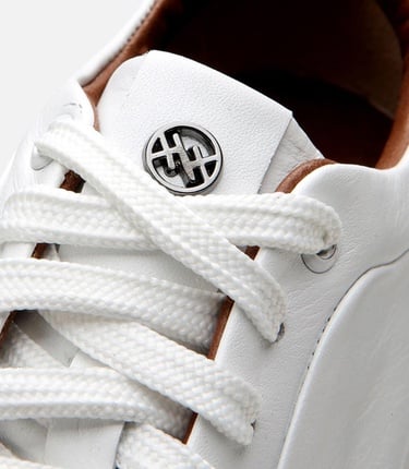  Erkek Deri Beyaz Hafif Tabanlı Spor Ayakkabı