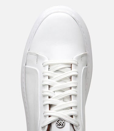  Erkek Deri Beyaz Hafif Tabanlı Spor Ayakkabı