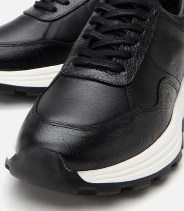  Erkek Deri Siyah Spor Ayakkabı