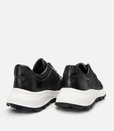  Erkek Deri Siyah Spor Ayakkabı