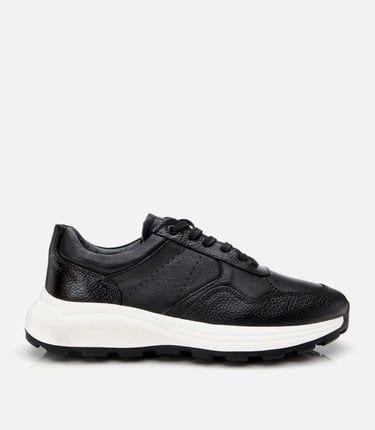  Erkek Deri Siyah Spor Ayakkabı