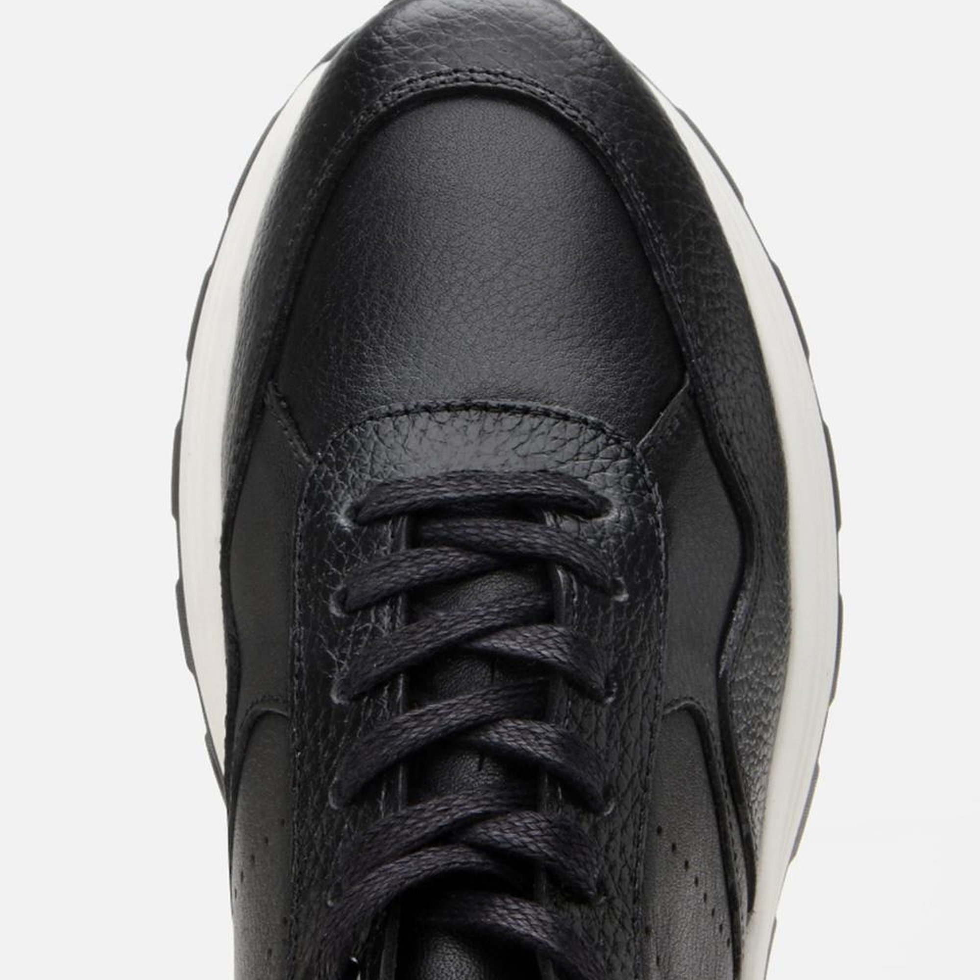 Erkek Deri Siyah Spor Ayakkabı