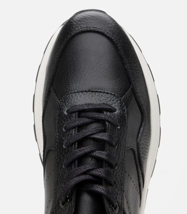  Erkek Deri Siyah Spor Ayakkabı