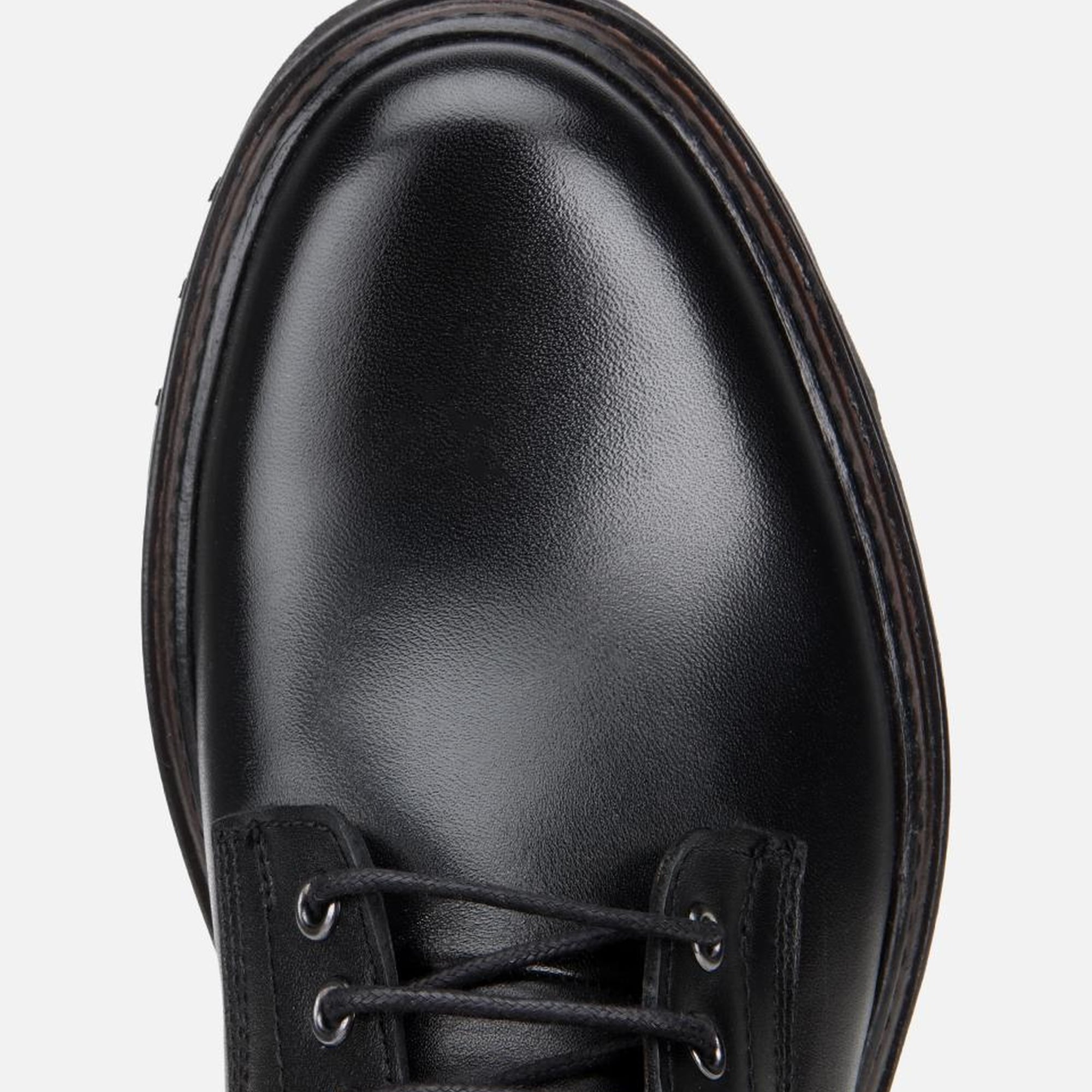 Erkek Deri Siyah Fermuarlı Kalın Tabanlı Casual Bot