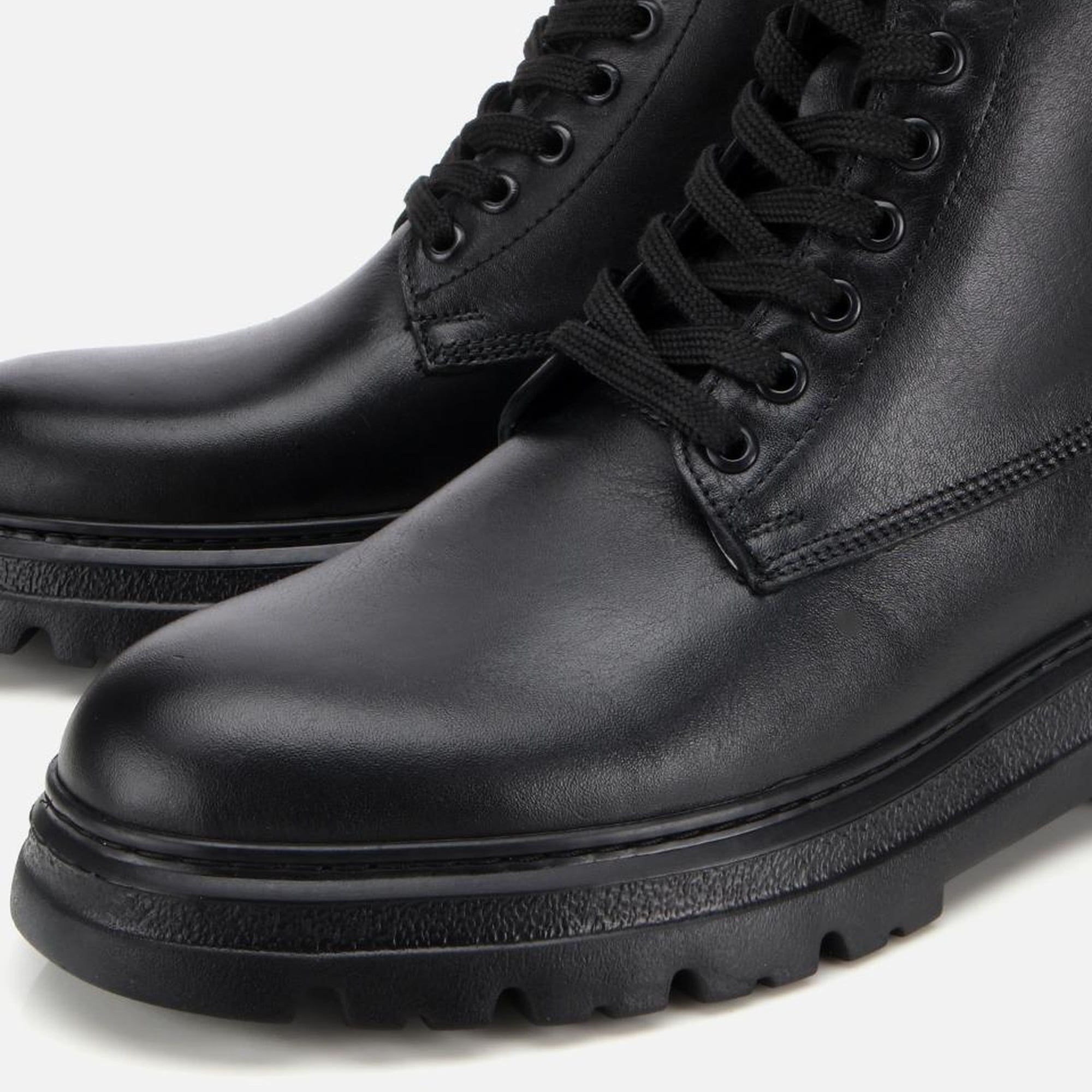 Erkek Deri Siyah Fermuarlı Yüksek Tabanlı Casual Bot