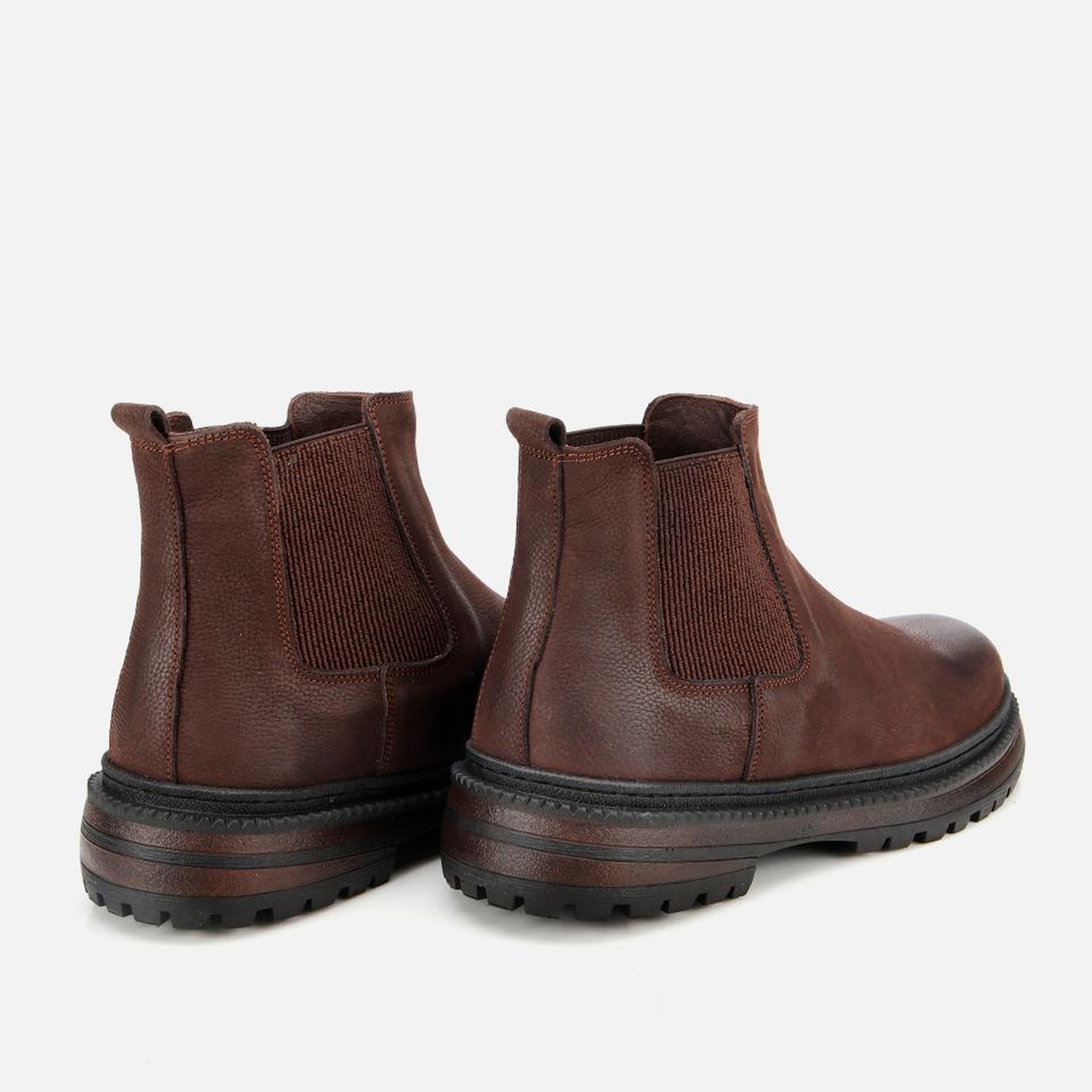 Erkek Nubuk Deri Kahverengi Lastik Detaylı Chelsea Bot