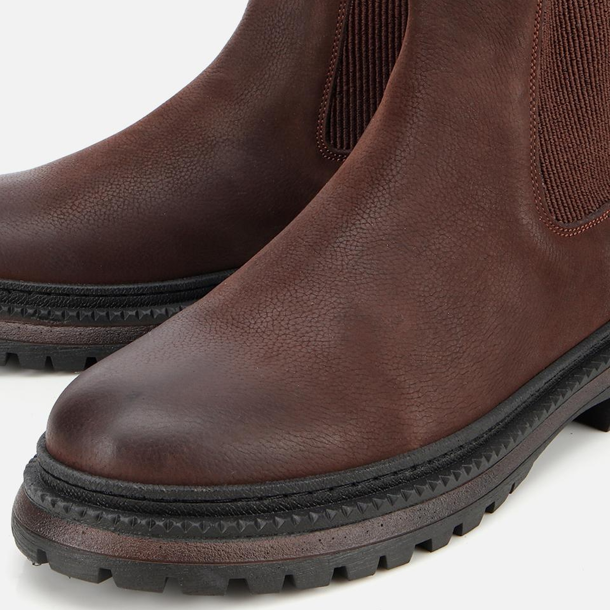 Erkek Nubuk Deri Kahverengi Lastik Detaylı Chelsea Bot