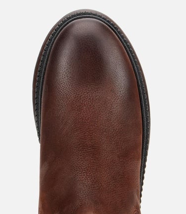  Erkek Nubuk Deri Kahverengi Lastik Detaylı Chelsea Bot