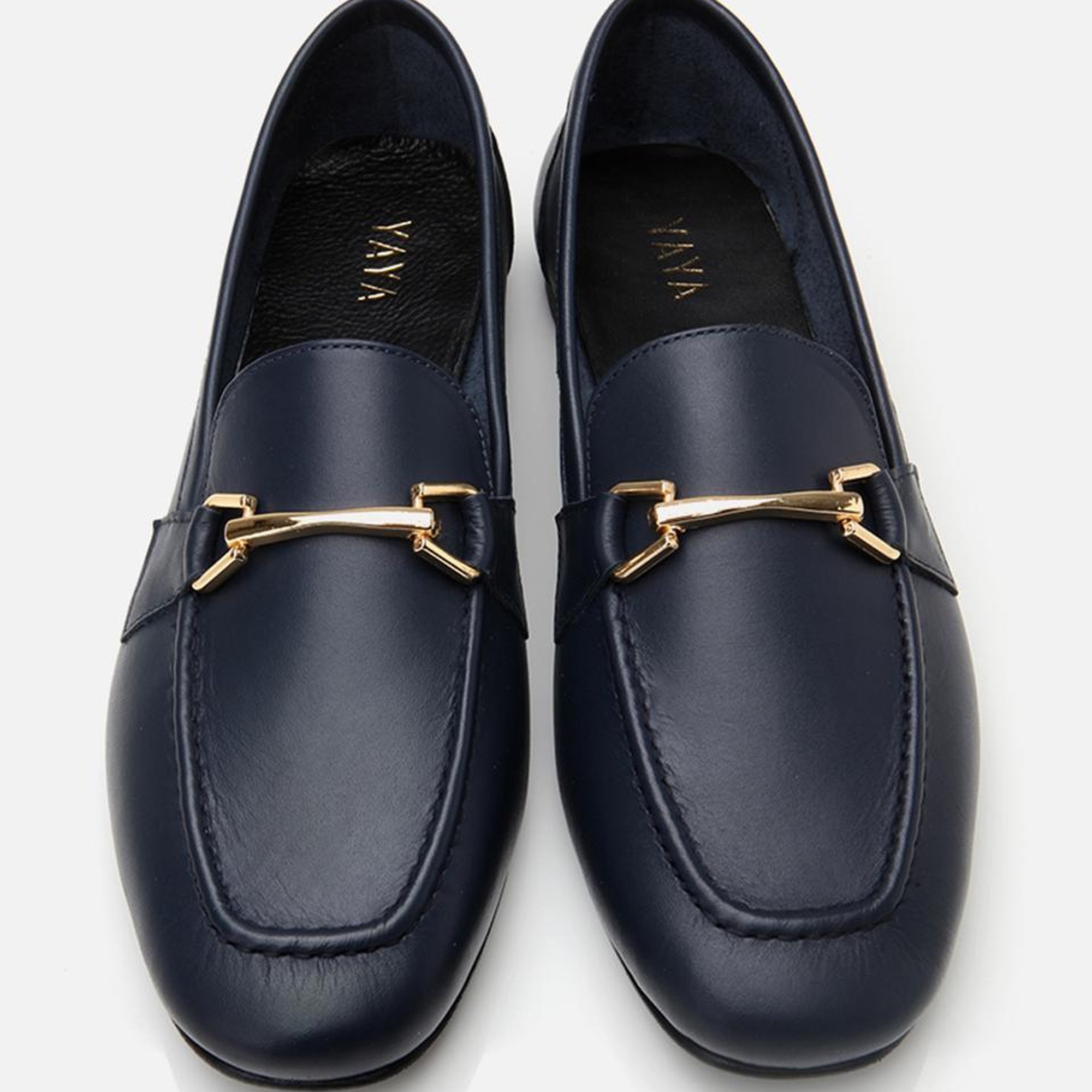 Kadın Deri Lacivert Tokalı Loafer