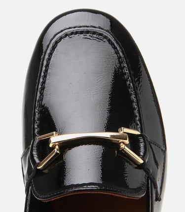  Kadın Deri Siyah Tokalı Loafer