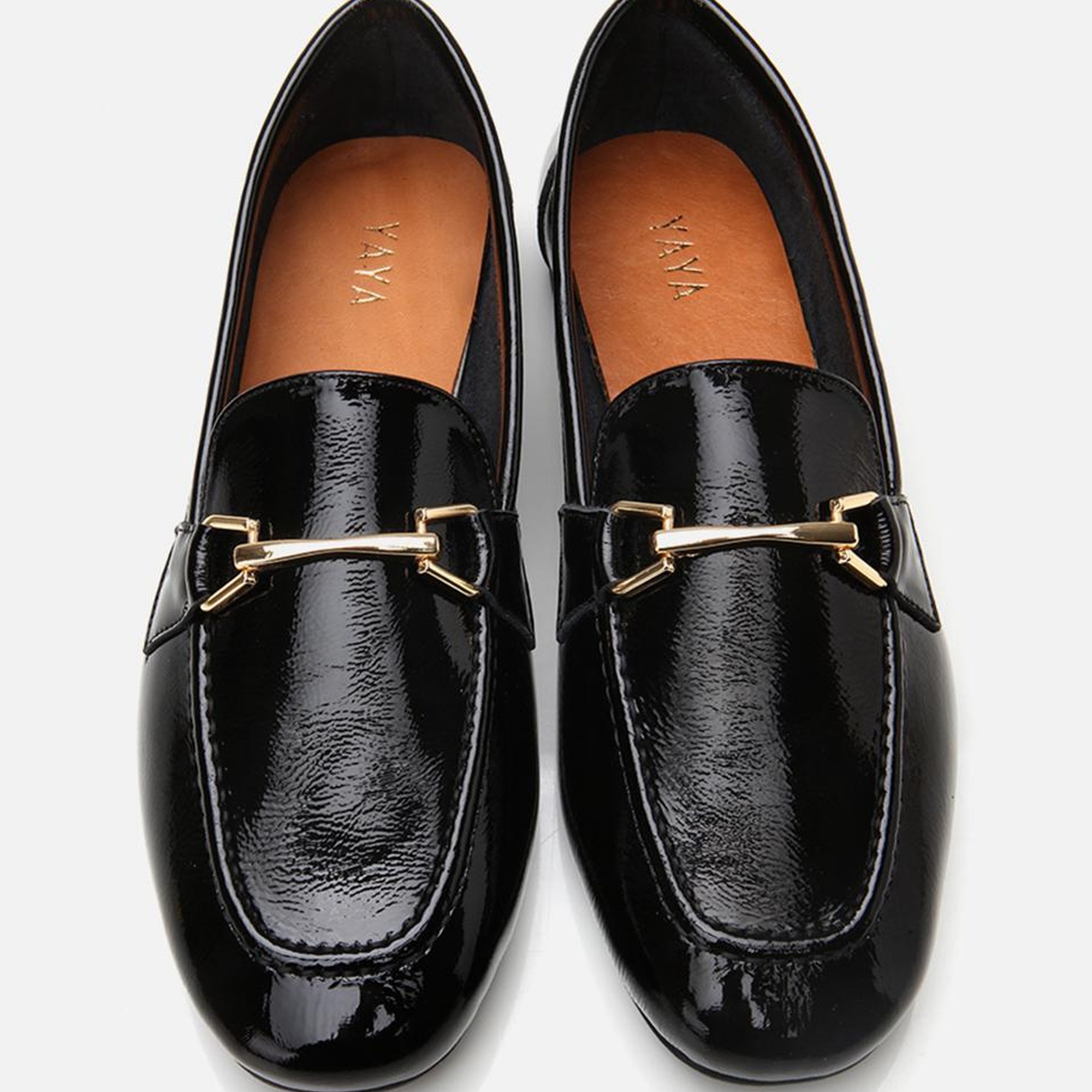 Kadın Deri Siyah Tokalı Loafer