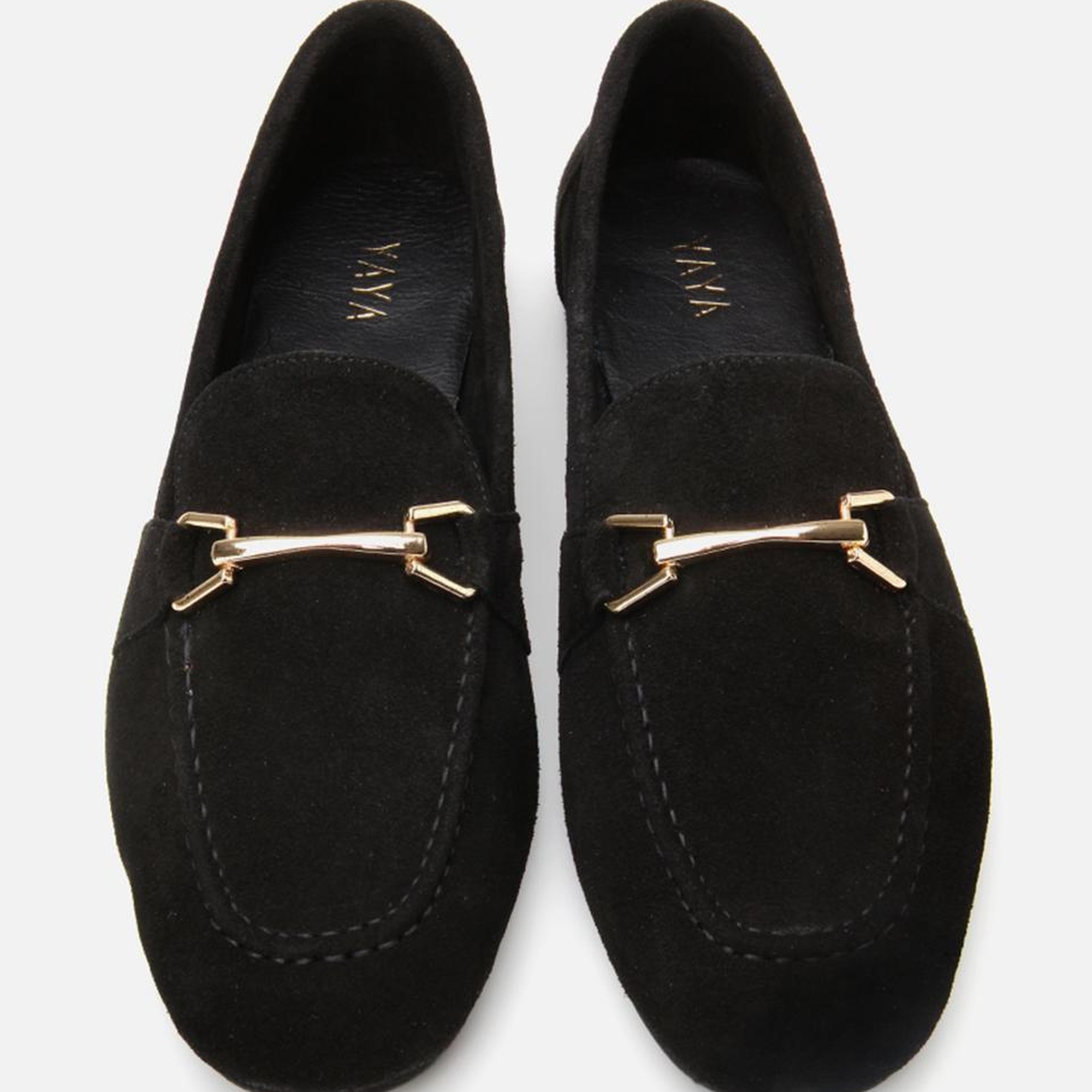 Kadın Deri Siyah Tokalı Loafer