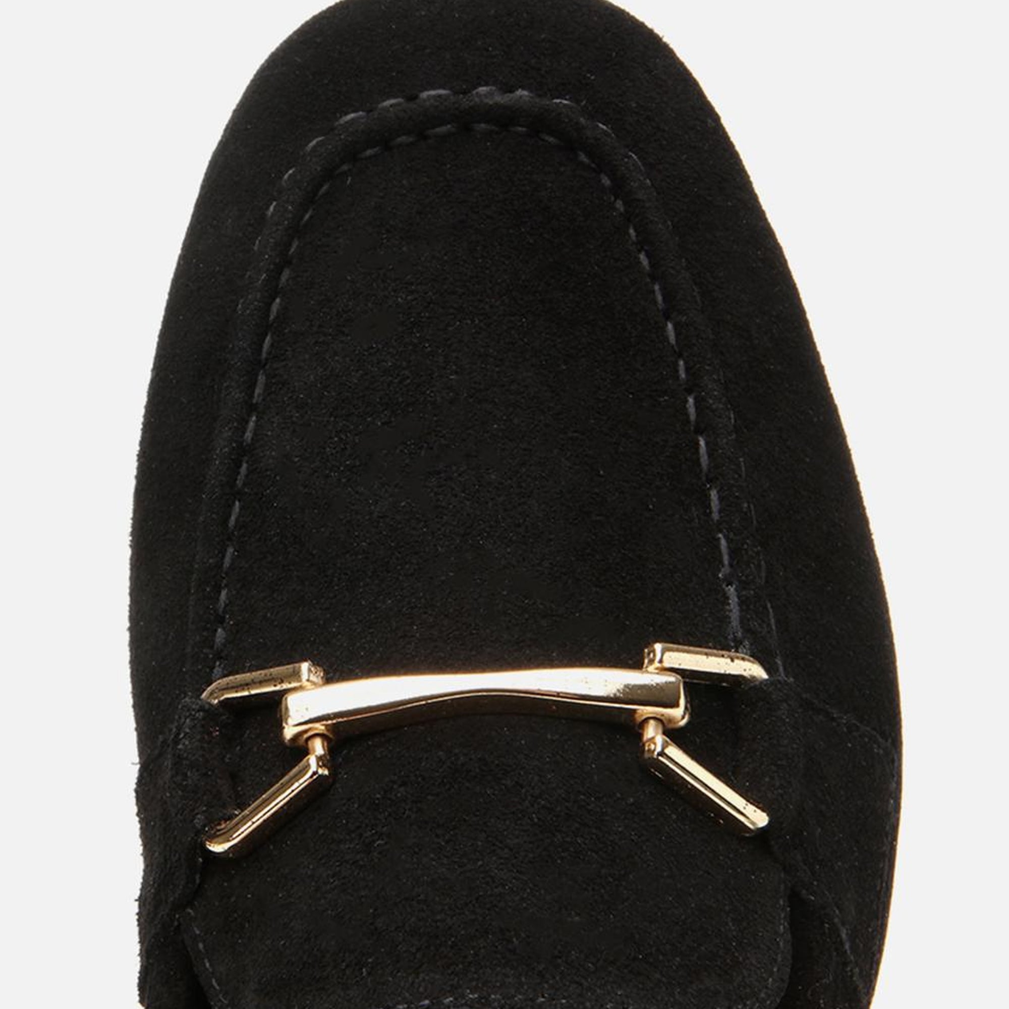 Kadın Deri Siyah Tokalı Loafer