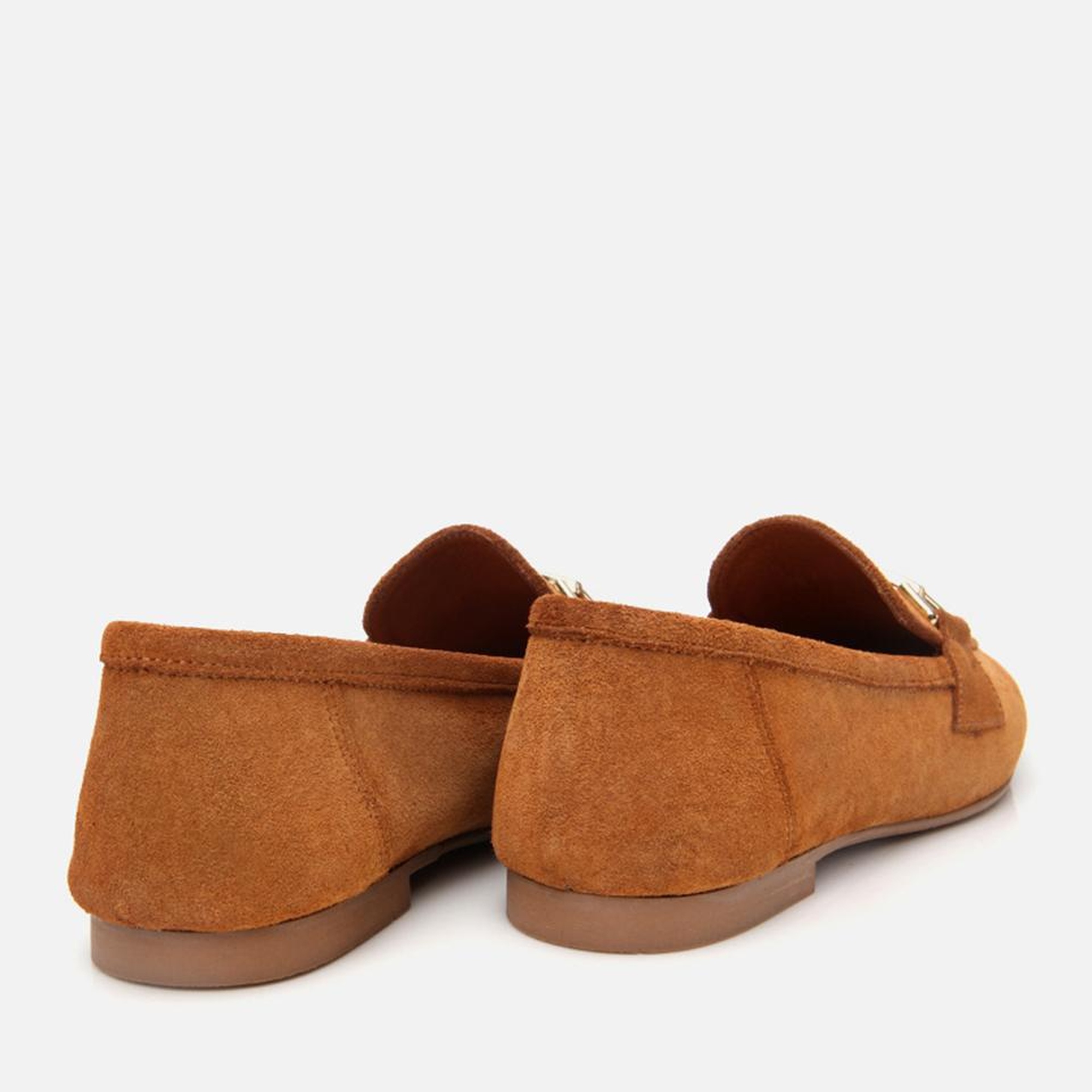 Kadın Deri Taba Tokalı Loafer