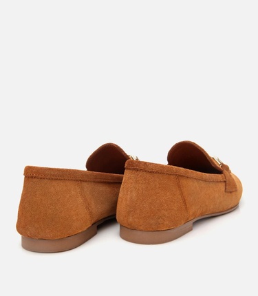  Kadın Deri Taba Tokalı Loafer