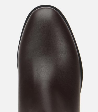  Kadın Kahverengi Metal Detaylı Bilekte Düz Bot