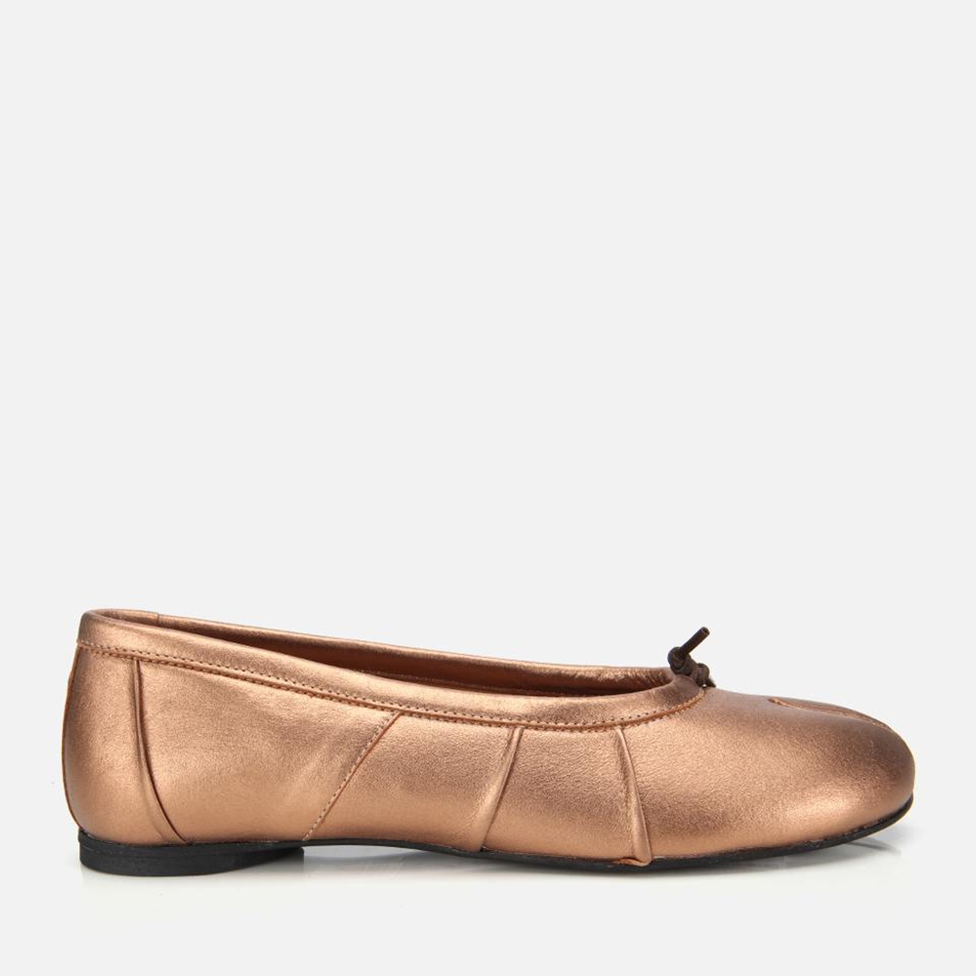 Kadın Deri Bronz Ön Detaylı Babet