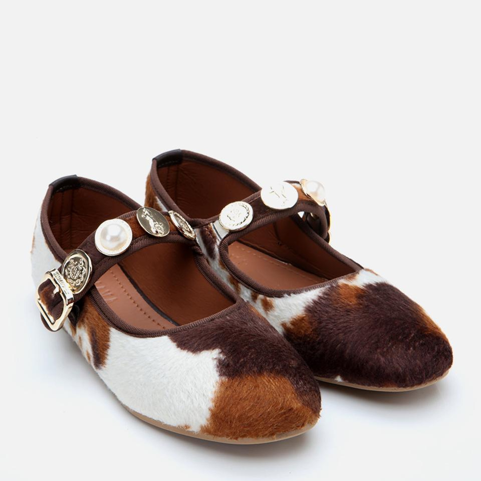 Kadın Peluş Bej Taşlı Kadın Babet