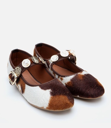  Kadın Peluş Bej Taşlı Kadın Babet