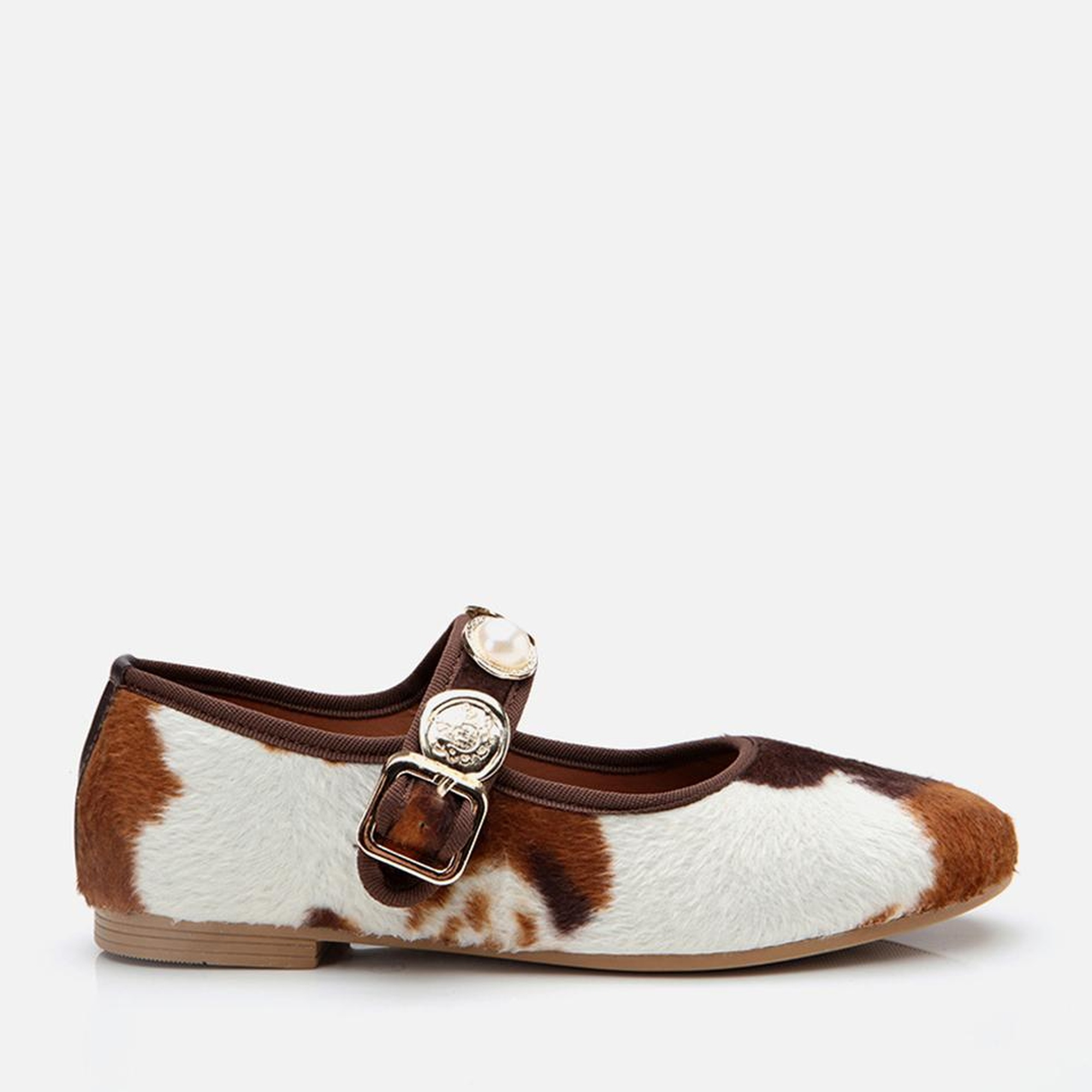 Kadın Peluş Bej Taşlı Kadın Babet