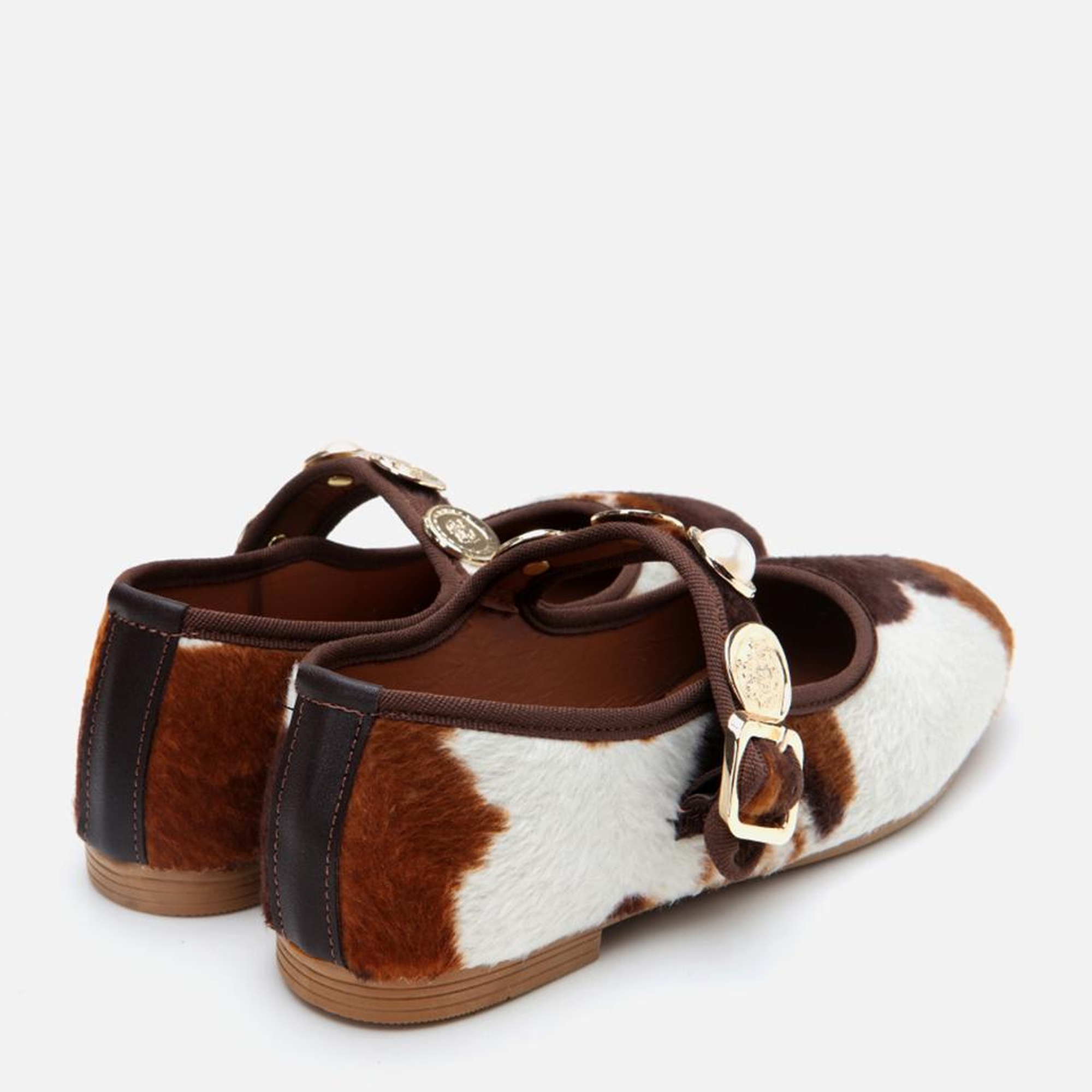 Kadın Peluş Bej Taşlı Kadın Babet