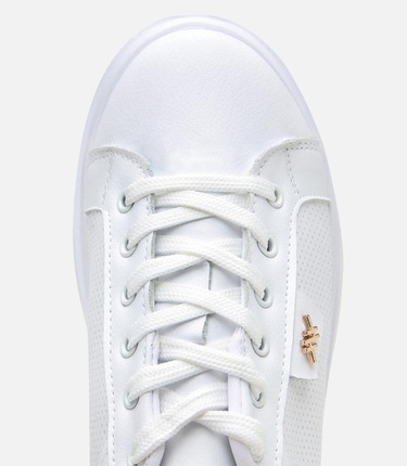  Kadın Beyaz Kalın Tabanlı Spor Ayakkabı