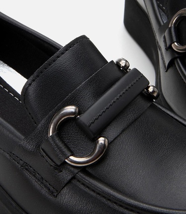  Kadın Siyah Tokalı Günlük Loafer