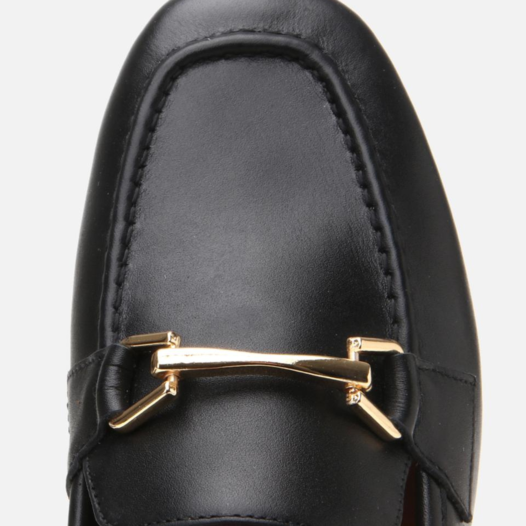 Kadın Deri Siyah Tokalı Loafer