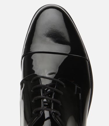  Erkek Rugan Deri Siyah Klasik Ayakkabı