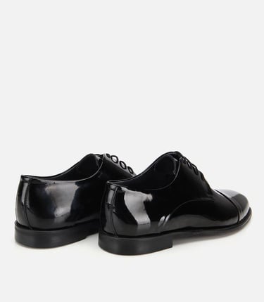  Erkek Rugan Deri Siyah Klasik Ayakkabı