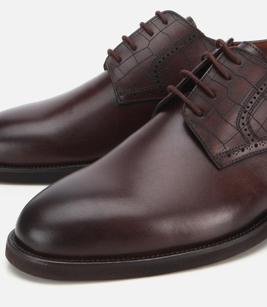  Erkek Deri Kahverengi Klasik Ayakkabı