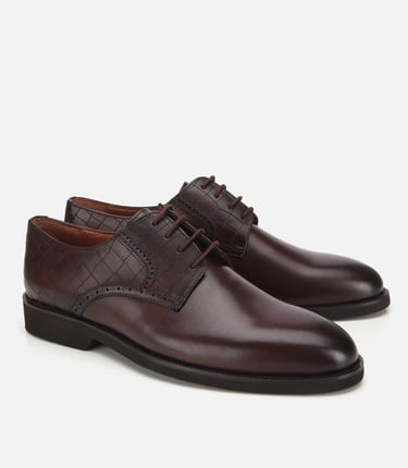  Erkek Deri Kahverengi Klasik Ayakkabı