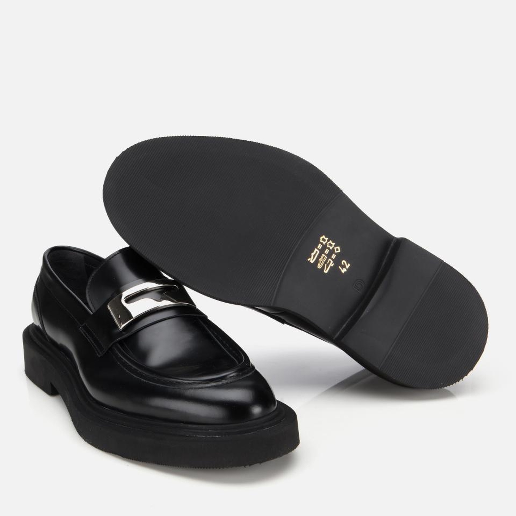 Erkek Açma Deri Metal Tokalı Hafif Tabanlı Klasik Loafer